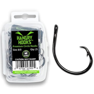 Catfish Sumo Hangry Catfish Hooks Straight Shank Circle Hooks for Big Catfish 80