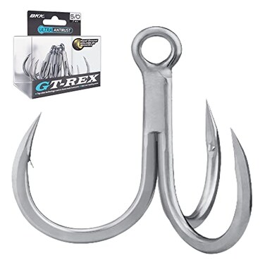 BKK GTREX Treble Hook 50 5Pack 7X Saltwater UltraAntirust Coating Hand Ground Popping Stick Baits