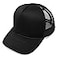 DALIX Plain Trucker Hat Mesh Cap in Black