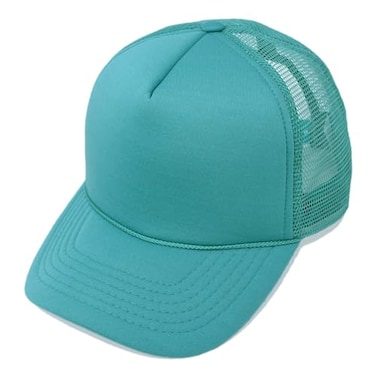 DALIX Plain Blank Trucker Hat Mesh Cap in Teal
