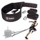 TAVIEW Sled Pulling Belt with Adjustable Closure 2 Sled Pulling Straps 4 Hooks Ideal for Resistance Training Strength Agility and MultiDirectional Pulling Back Front Sides