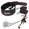 TAVIEW Sled Pulling Belt with Adjustable Closure 2 Sled Pulling Straps 4 Hooks Ideal for Resistance Training Strength Agility and MultiDirectional Pulling Back Front Sides