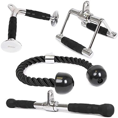 POWER GUIDANCE Triceps Pull Down Attachment Cable Machine Accessories for Home Gym Lat Pull Down Attachment Weight Fitness
