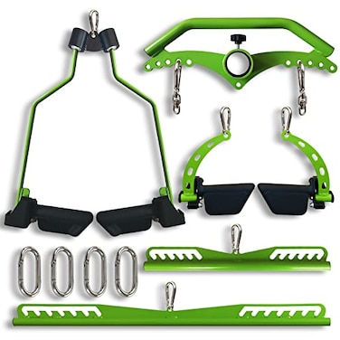 KORIKAHM Adjustable Lat Pull down Bar Cable Machine Attachments for Gym Home Gym Fitness Tbar Row Pulldown Attachments Lat Pull Down Machine Wide Grip Neutral Grip Handle SP45678