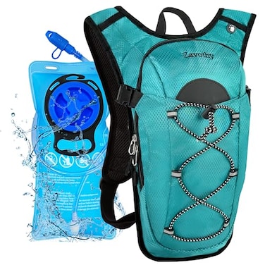 Zavothy Lightweight Hydration Backpack with 2L Water Bladder Water Backpack Hydration Pack for Cycling Running Biking Hiking Backpack Green
