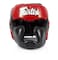 Fairtex Muay Thai Boxing Headgear Protective Sparring Head Guard with Adjustable Straps MultiLayer Padding Enhanced Vision Coverage HG13 BlackRed LaceUp Large