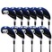 Craftsman Golf 11pcs Multi Color Skull Golf Club Neoprene Iron Head Cover Headcover Set Protector Cases Blue Black