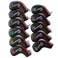 Craftsman Golf 11pcs Set 456789ASPLX Synthetic Leather Black with Red Edge Iron Head Cover Headcover Set for Callaway Ping Etc with Zipper