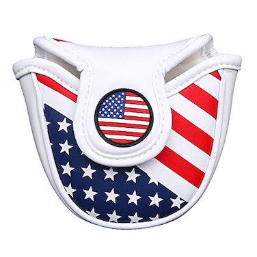 sailupxinyuan Stars Stripes Golf Mallet Putter Head Cover Protector Magnetic Closure