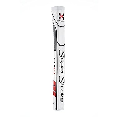 SuperStroke Traxion Claw Golf Putter Grip WhiteRed Claw 10 Advanced Surface Texture that Improves Feedback and Tack Minimize Grip Pressure with a Unique Parallel Design TechPort