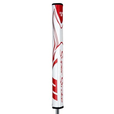 SuperStroke Zenergy Flatso 20 Golf Putter Grip with No Taper Enhanced SPYNE Technology New MultiZone Texturing and TechPort WhiteRed