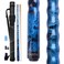 AB Earth Ergonomic Design 13mm Tip 58 Maple Pool Cue Stick Kit with Hard Case Blue 18oz