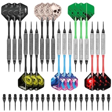 CyeeLife Darts Plastic Tip 18pcs Soft Tip Darts Set for Electronic Dart Board