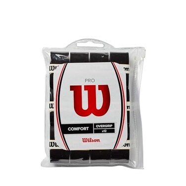 WILSON Pro Tennis Overgrip 12 Pack Black