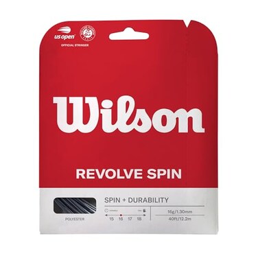 WILSON Revolve Spin 16 Tennis String Set Black