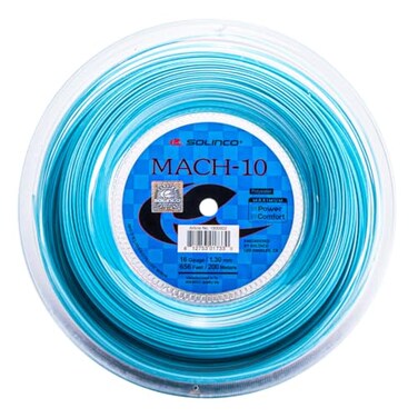 Solinco Mach10 CoPolyester Tennis String Reel 656 ft 200 m Explosive Power Superior Feel Tension Maintenance CloudFORM Technology Soft Durable Performance String 18