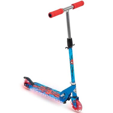 Huffy Marvel SpiderMan ElectroLight Inline Scooter for Kids Blue