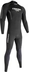 Cressi Mens 1 mm Neoprene Wetsuit BlackGrey Large BackZip Seal for Scuba Suit Abrasion Knees for Dive Gear Flex Neoprene for Surfing