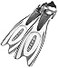 Cressi Frog Plus Adjustable Open Heel Fins WhiteBlack ML