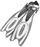 Cressi Frog Plus Adjustable Open Heel Fins WhiteBlack ML