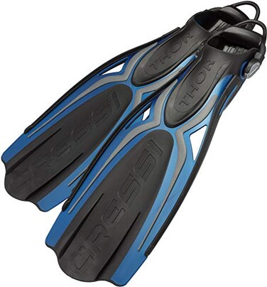 Cressi Thor EBS Adjustable Open Heel Fins Blue XSS