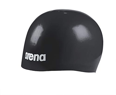 Arena Unisex Molded Pro II USA Swim Cap for Adults Comfortable Tight Fit Pool Training and Racing Swim Accessory Black One Size