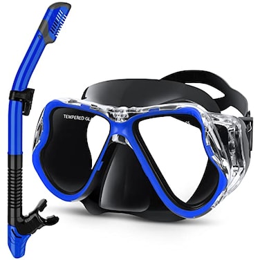 Greatever Dry Snorkel SetPanoramic Wide View AntiFog Scuba Diving MaskProfessional Snorkeling Gear for Adults Kids
