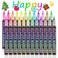 Celepen Glitter Paint Markers 24 Pack Medium Tip Sparkle Glitter Makers for Canvas Fabric Rock Painting QuickDrying Metallic Shimmer Acrylic Glitter Paint Pens for Kids Adults DIY Crafts Card Making