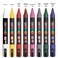 Posca Markers Set 8 Medium Paint Markers 5M Dark Tones White Ochre Ruby Red Cacao Brown Raspberry Deep Grey English Green Prussian Blue
