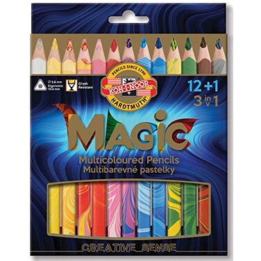 Koh-I-Noor KohINoor Magic Jumbo Triangular Coloured Pencil Pack of 13