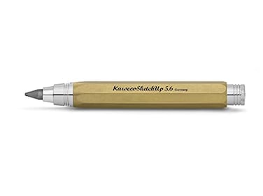 Kaweco SKETCH UP Clutch Pencil 56 mm 5B Brass with Lead Refill I Pencil 105 cm