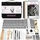HIFORNY 70 PCS Drawing Set Sketching KitSketch Pencils Art Supplies with GraphiteCharcoalBlending Tools AccessoriesPortable Zippered Travel Case for Artists Beginners