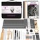 HIFORNY 70 PCS Drawing Set Sketching KitSketch Pencils Art Supplies with GraphiteCharcoalBlending Tools AccessoriesPortable Zippered Travel Case for Artists Beginners