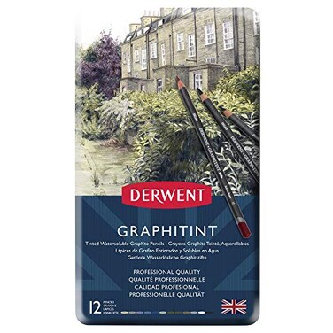 Derwent Graphitint Pencils Metal Tin 12 Count 0700802