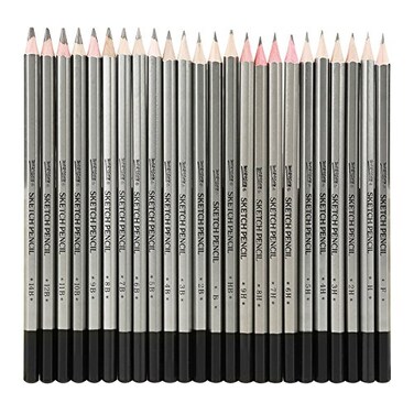 HEEPDD 24Pcs Drawing Sketching Pencil Set Sketch Art Graphite Shading Pencils 9H 8H 7H 6H 5H 4H 3H 2H H HB F B 2B 3B 4B 5B 6B 7B 8B 9B 10B 11B 12B 14B for Beginners ProArtists