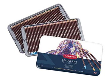 Derwent Colorsoft Pencils 4mm Core Metal Tin 72 Count 0701029