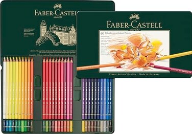 Faber-Castell Polychromous Colored Pencil Set In Metal Tin 60pc