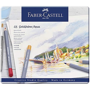 Faber-Castell FaberCastell Creative Studio Goldfaber Watercolor Pencils 48Count