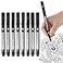 Pacific Arc Blackliner Black Fineliner Pens Set of 8 Differently Sized Fine Drawing Pens for Artists Sketching Journaling Hand Lettering and Calligraphy