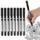 Pacific Arc Blackliner Black Fineliner Pens Set of 8 Differently Sized Fine Drawing Pens for Artists Sketching Journaling Hand Lettering and Calligraphy