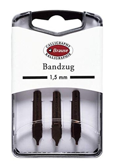 Brause 318015B Pack of 3 Bandzug 15 mm metal nibs