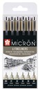 SAKURA Pigma Micron 6 Fineliners Pack of 6