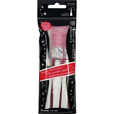 Kuretake ZIG Wink of Stella Brush II Glitter Clear 2 Refills Shimmer and Sparkle pens for Card Making Craft Made in Japan