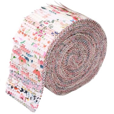 Nodsaw Jelly Roll Fabric Strips for Quilting Crafting and Sewing 40 Strip Spring Floral Bundles Precuts Cotton Fabric Jelly Rolls for Blanket Rug Upholstery Home Decor and Crafts