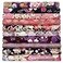 aufodara 10Pcs Cotton Craft Fabric Patchwork Bundle 20x25 cm Japanese Style Printed Floral Beautiful Gold Patterns Bronzing Cloth for Sewing Quilting DIY Artcraft Handwork Pink Purple
