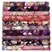 aufodara 10Pcs Cotton Craft Fabric Patchwork Bundle 20x25 cm Japanese Style Printed Floral Beautiful Gold Patterns Bronzing Cloth for Sewing Quilting DIY Artcraft Handwork Pink Purple