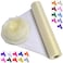 ICOSHOW Crystal Organza Fabric Tulle 16 by 50 Yards Sheer Fabric for Wedding Party Decoration Bridal Shower Tutu Roll Netting Spool Ribbon Wrapping Ivory