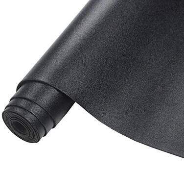 CDY Smooth Black Faux Leather Sheets 138X5335cmX135cm Solid Color PU Synthetic Leather Roll Perfect for Crafts Handbags Wallets Jewelry Earrings Bows Making Black