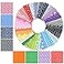 BDS-HOME 98X 98 56Pcs Cotton Print Fabric Bundle Squares PreCut Design Printed Quilting Sewing Floral for Quilting Patchwork DIY Craft Scrapbooking Cloth RedYellowGreenBluePinkPurpleBlackNavy