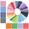 BDS-HOME 98X 98 56Pcs Cotton Print Fabric Bundle Squares PreCut Design Printed Quilting Sewing Floral for Quilting Patchwork DIY Craft Scrapbooking Cloth RedYellowGreenBluePinkPurpleBlackNavy